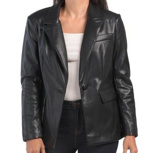 Bagatelle Collection Leather Blazer Sz L NWT